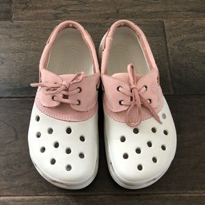 Leather Boat Shoe Style Crocs